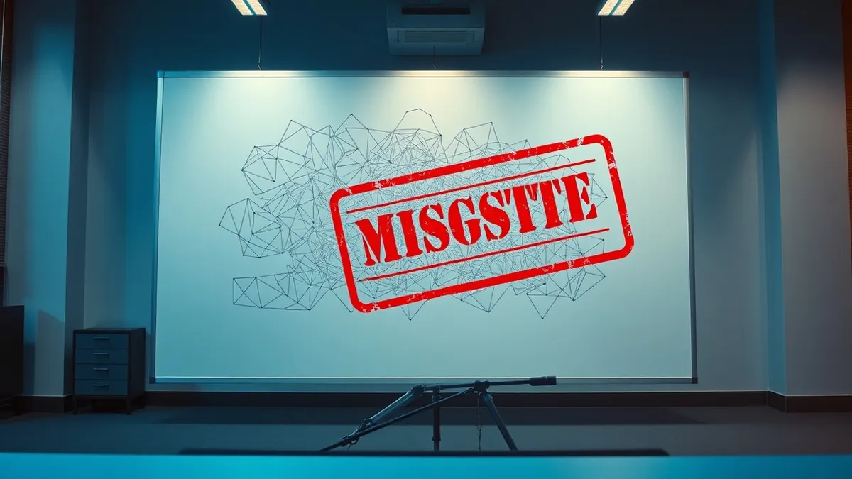 Illustration: A whiteboard displays a tangled web of abstract geometric shapes and tangled lines.