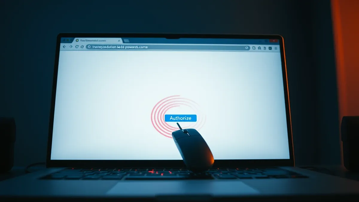 Illustration: A web browser window displays a blank login form.