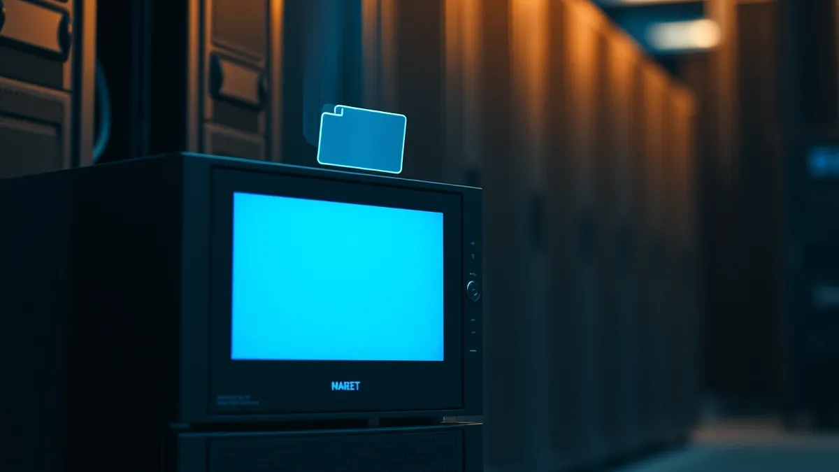 Illustration: A sleek black server appliance sits quietly in a rack.